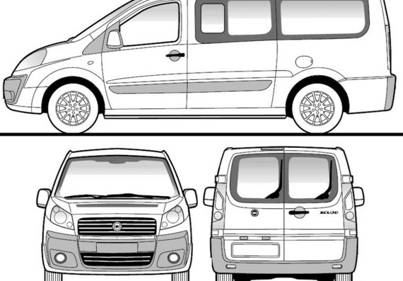 Fiat Scudo (2008) (Fiat Scudo (2008)) - drawings of the car